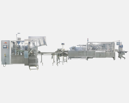 YRG-I全自動軟膏灌裝封尾（wěi）聯動生產線